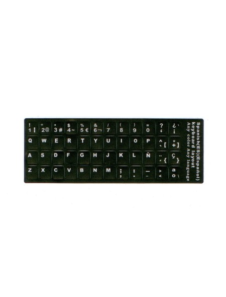 Pegatina en castellano teclados negro