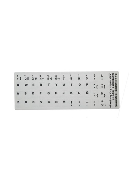 Pegatina en castellano teclados blanco